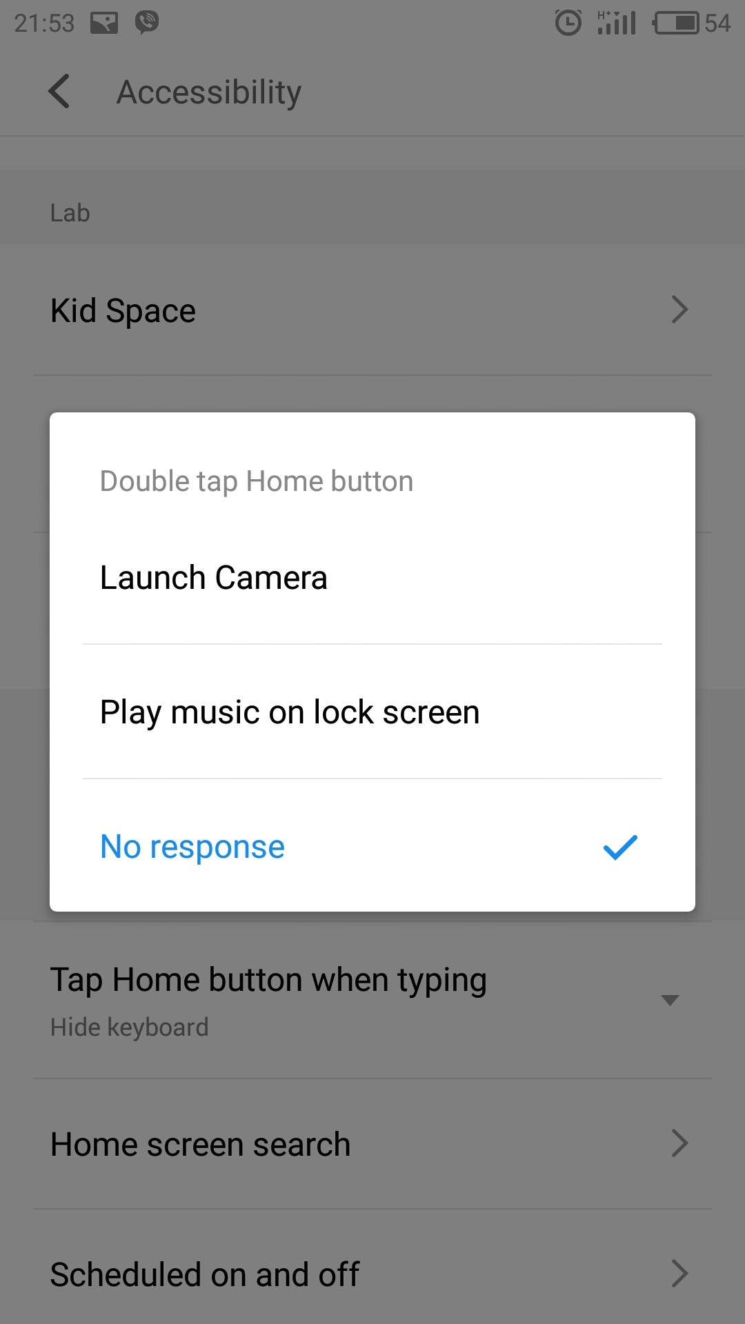 New options for home button 